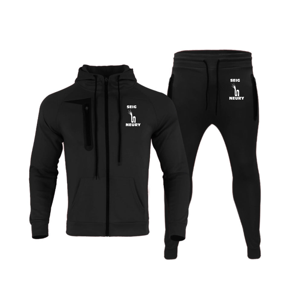 Ensemble Jogging Homme SEIGNEURY – Deux Pièces Sport Zip, Taille Élastique, Polyester Premium