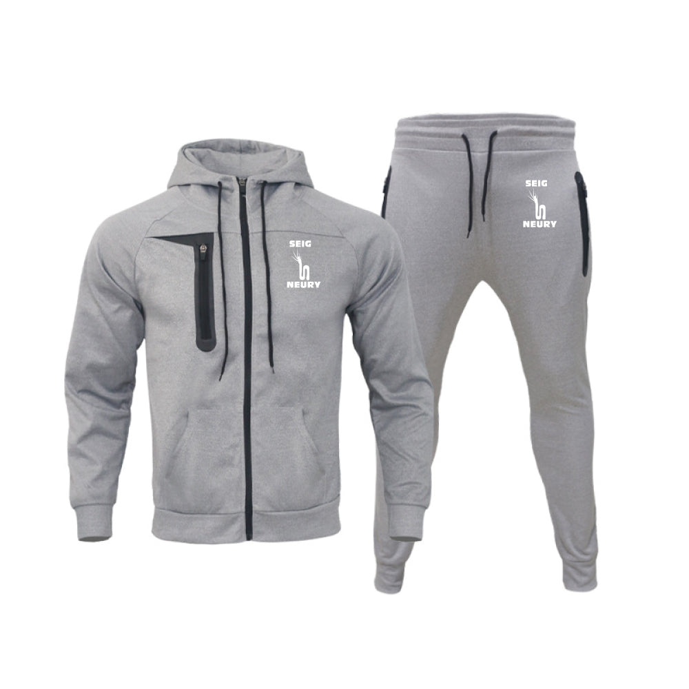 Ensemble Jogging Homme SEIGNEURY – Deux Pièces Sport Zip, Taille Élastique, Polyester Premium