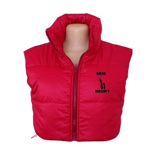 Veste Sans Manches Femme – Gilet Court à Col Rabattu, Chaud et Élégant | SEIGNEURY Automne-Hiver