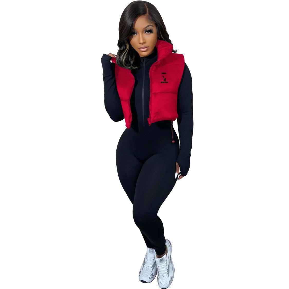 Veste Sans Manches Femme – Gilet Court à Col Rabattu, Chaud et Élégant | SEIGNEURY Automne-Hiver