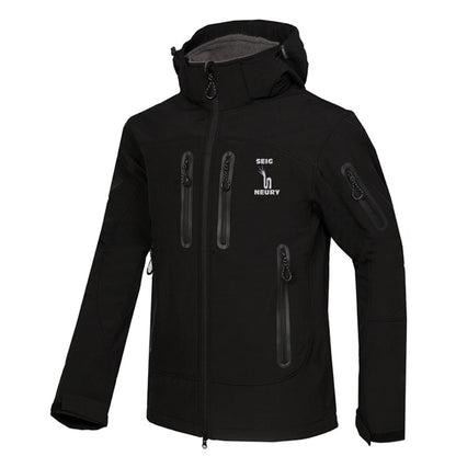 Nouvelle veste Softshell SEIGNEURY unisex waterproof polaire thermique à capuche ski