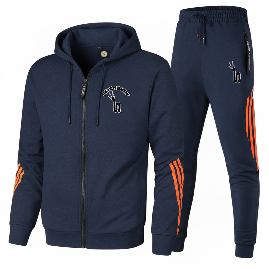 Combinaison Jogging Unisexe SEIGNEURY Zippée à Capuche – Polyester