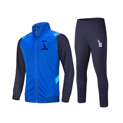 Combinaison survêtement SEIGNEURY unisexe en polyester veste zippée et pantalon à chevilles zippées