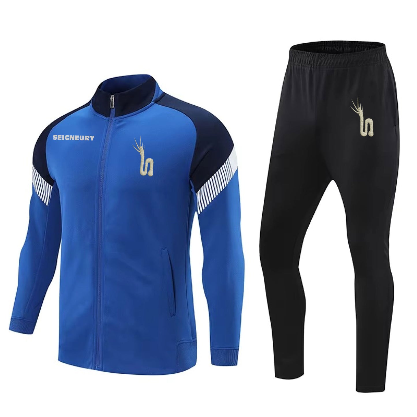Survêtement Football 2 Pièces Homme/Enfant – Manches Longues – Polyester – Avec Poches Latérales