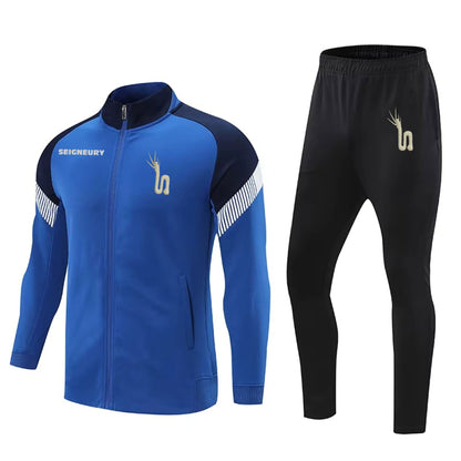 Survêtement Football 2 Pièces Homme/Enfant – Manches Longues – Polyester – Avec Poches Latérales