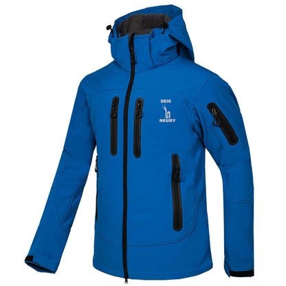 Nouvelle veste Softshell SEIGNEURY unisex waterproof polaire thermique à capuche ski