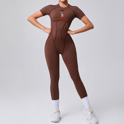 Onesie Sport Femme SEIGNEURY Combinaison Activewear Une Pièce,Tissu Technique Ultra-Stretch