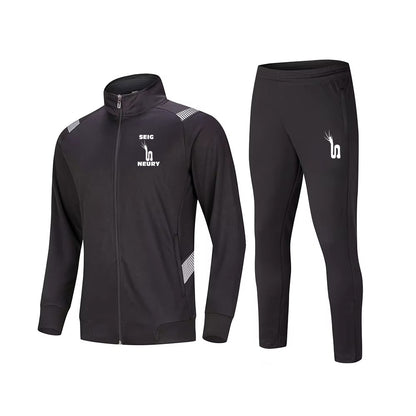 Combinaison survêtement SEIGNEURY unisexe en polyester veste zippée et pantalon à chevilles zippées