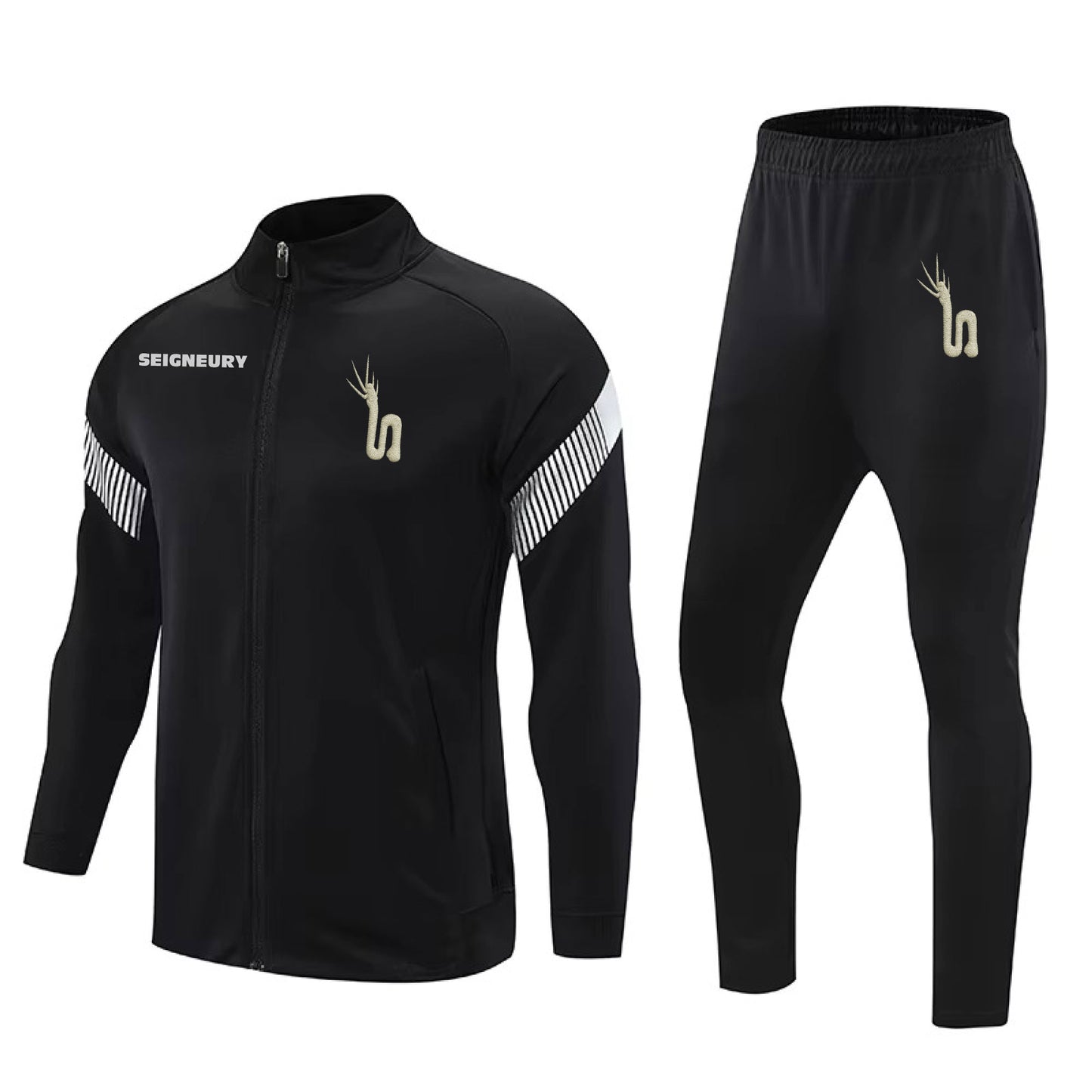 Survêtement Football 2 Pièces Homme/Enfant – Manches Longues – Polyester – Avec Poches Latérales