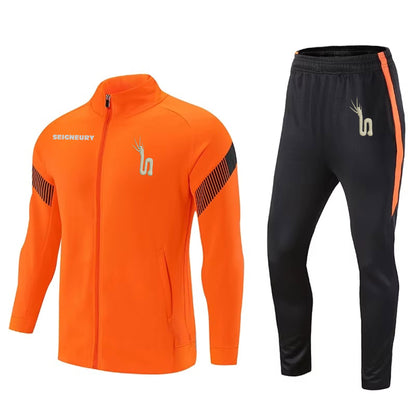 Survêtement Football 2 Pièces Homme/Enfant – Manches Longues – Polyester – Avec Poches Latérales