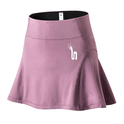 Jupe de Tennis et de Badminton pour femmes, couleur unie séchage rapide, taille haute