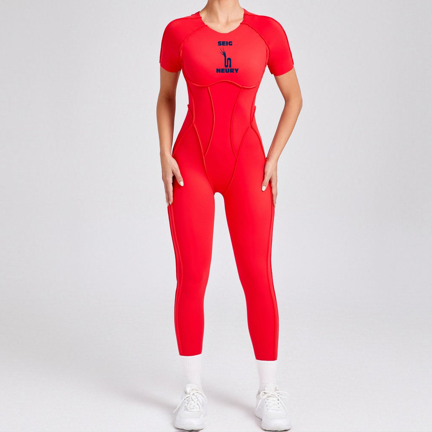 Onesie Sport Femme SEIGNEURY Combinaison Activewear Pièce, Tissu Technique Ultra-Stretch