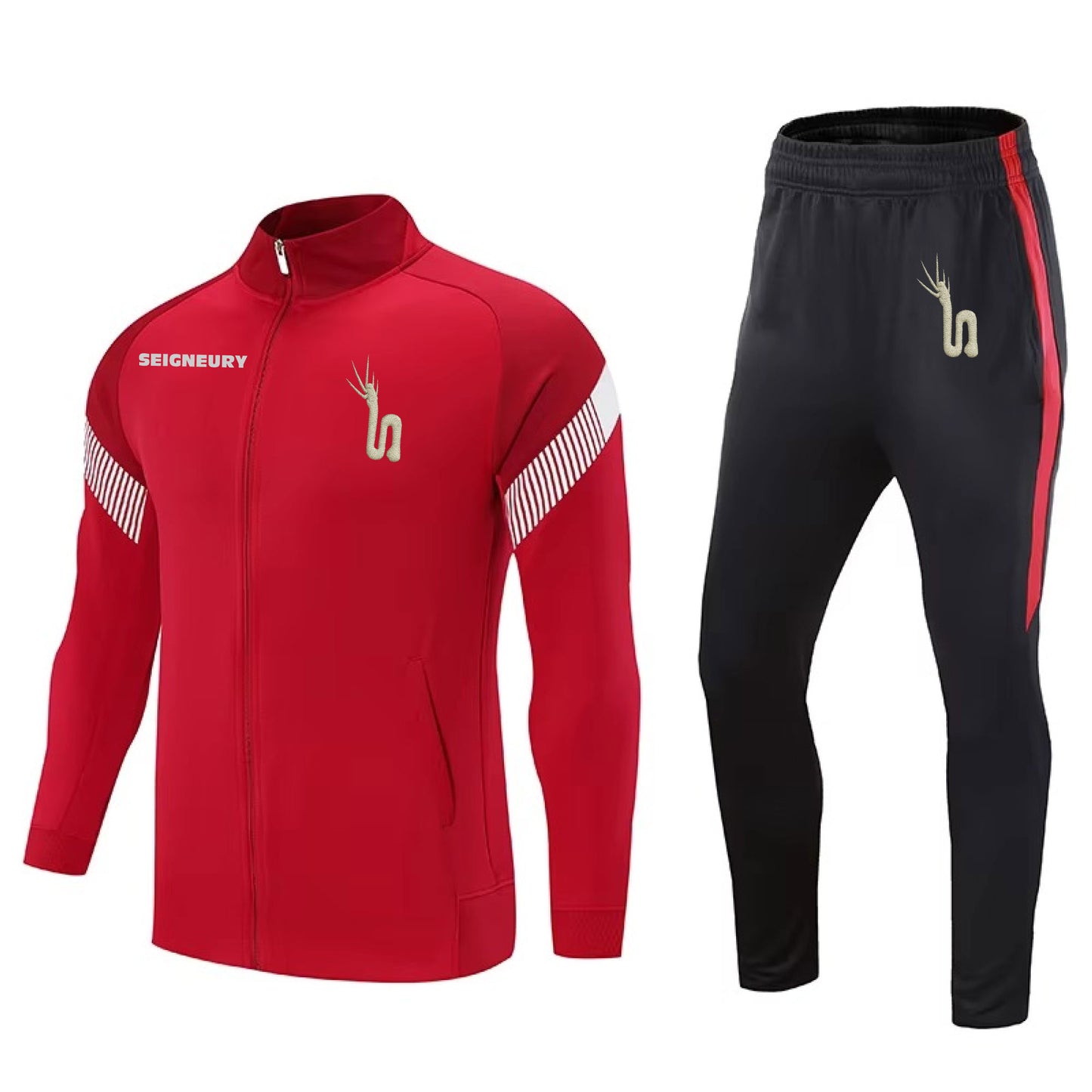 Survêtement Football 2 Pièces Homme/Enfant – Manches Longues – Polyester – Avec Poches Latérales