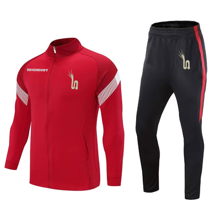 Survêtement Football 2 Pièces Homme/Enfant – Manches Longues – Polyester – Avec Poches Latérales