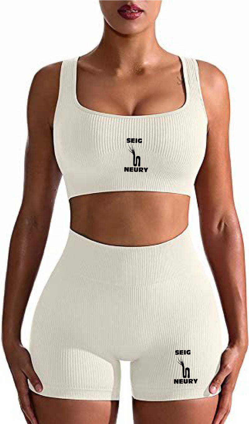 Ensemble Yoga Femme Sans Couture SEIGNEURY – Soutien-Gorge Sport et Short Taille Haute | Fitness, Cyclisme, Yoga |
