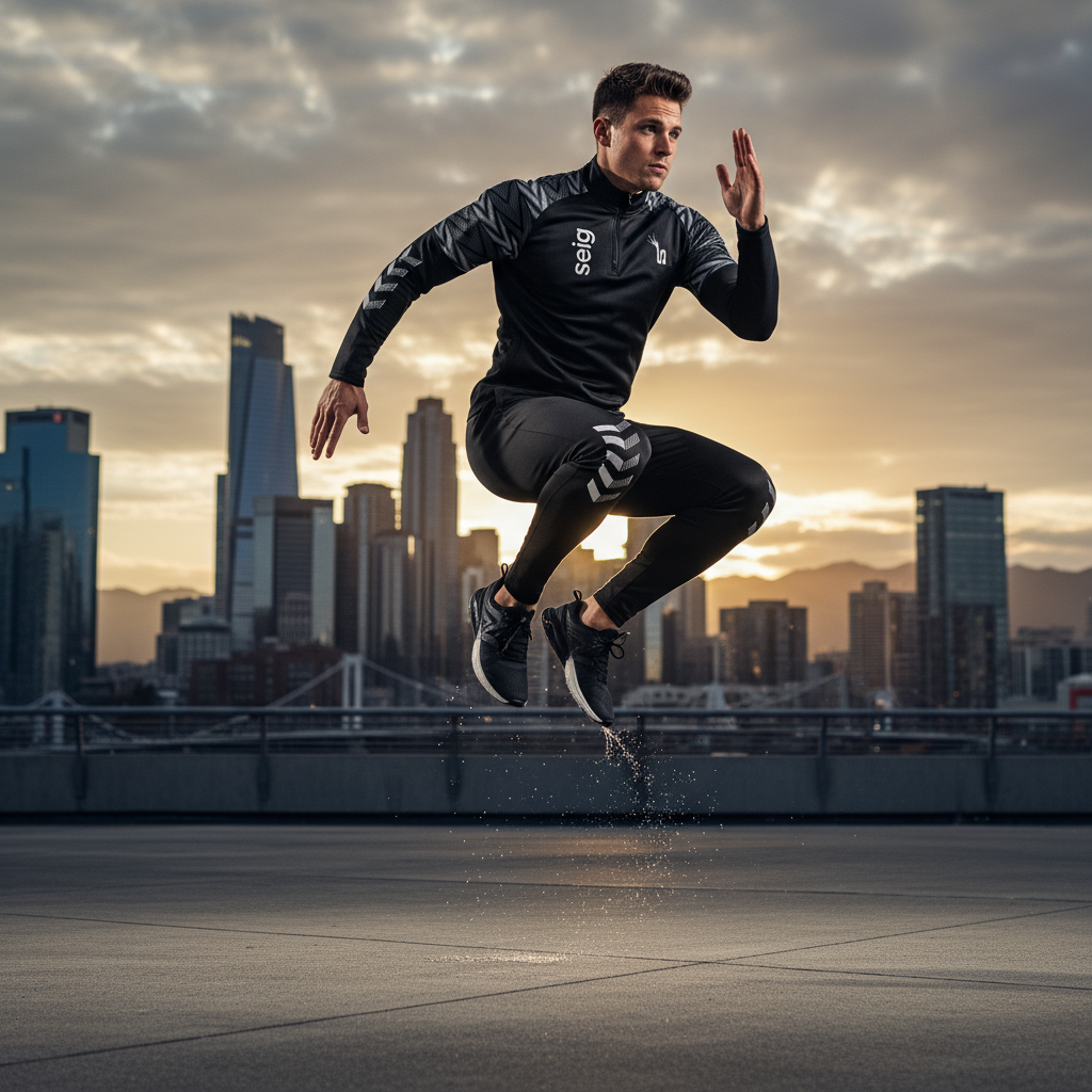 Athlète en combinaison SEIGNEURY - workout urbain