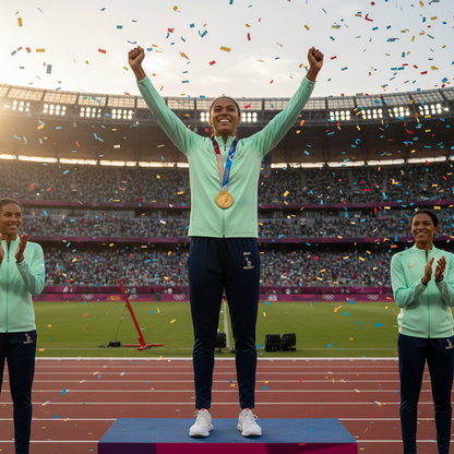 Champion d'athlétisme en combinaison SEIGNEURY vert clair