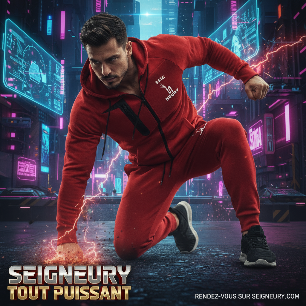 Ensemble rouge cyberpunk