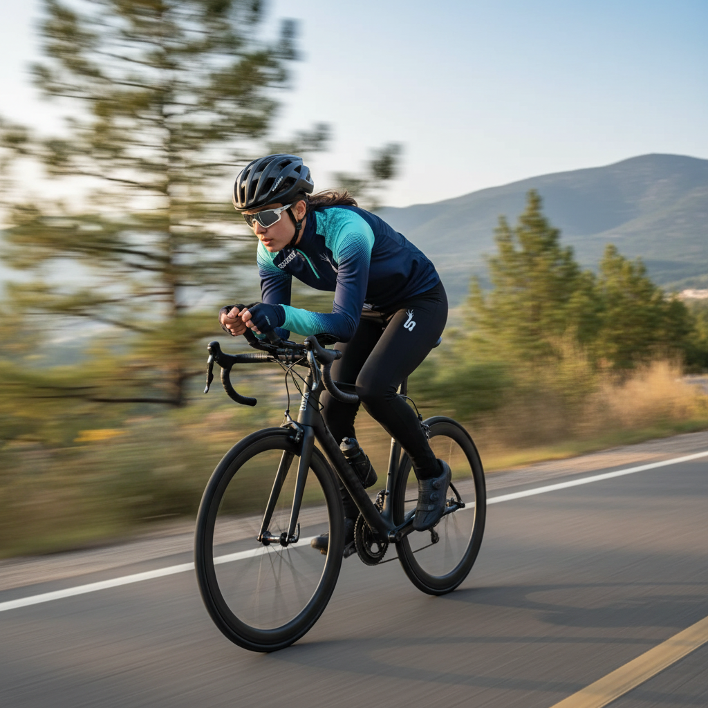 Femme vélo bleu-vert Seigneury