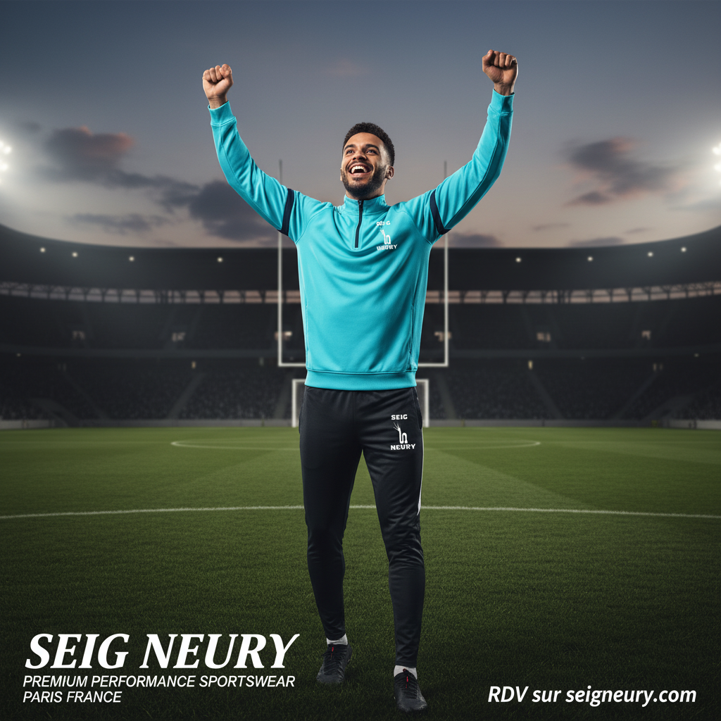 Footballeur SEIGNEURY bleu ciel - Célébration