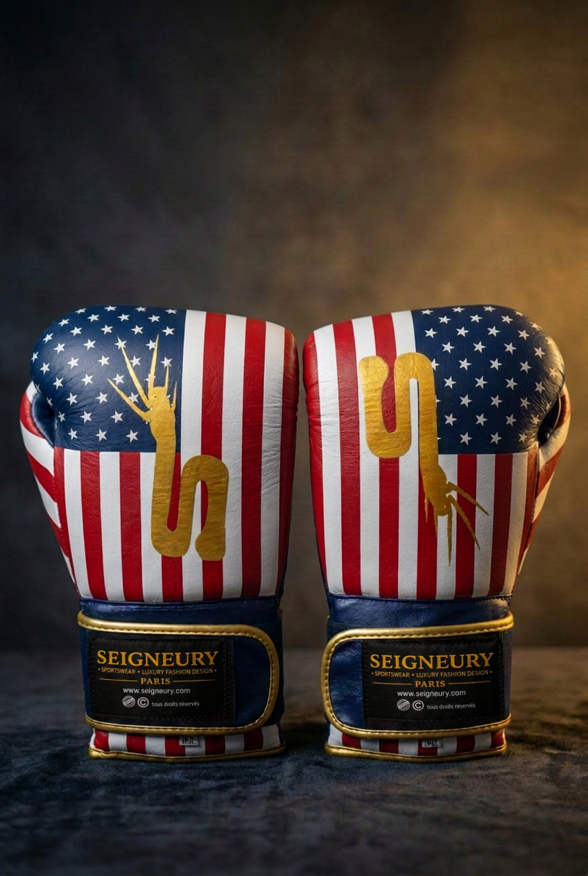 Gants de boxe SEIGNEURY « L’Allure du Champion » – Signature Or Jaune