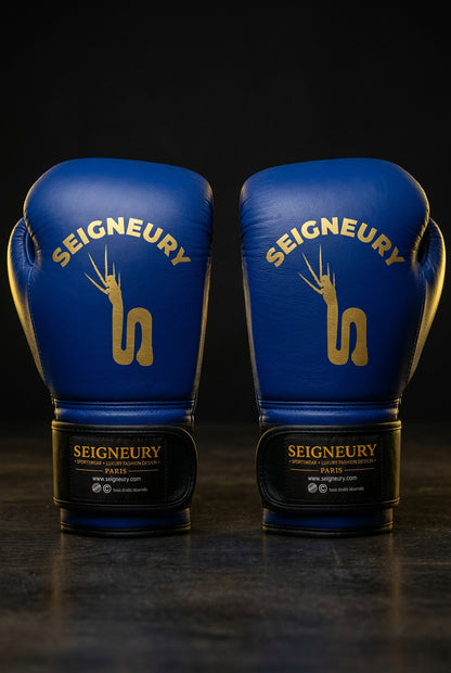 SEIGNEURY – Gants de boxe en cuir, signature en arc (Collection Or)