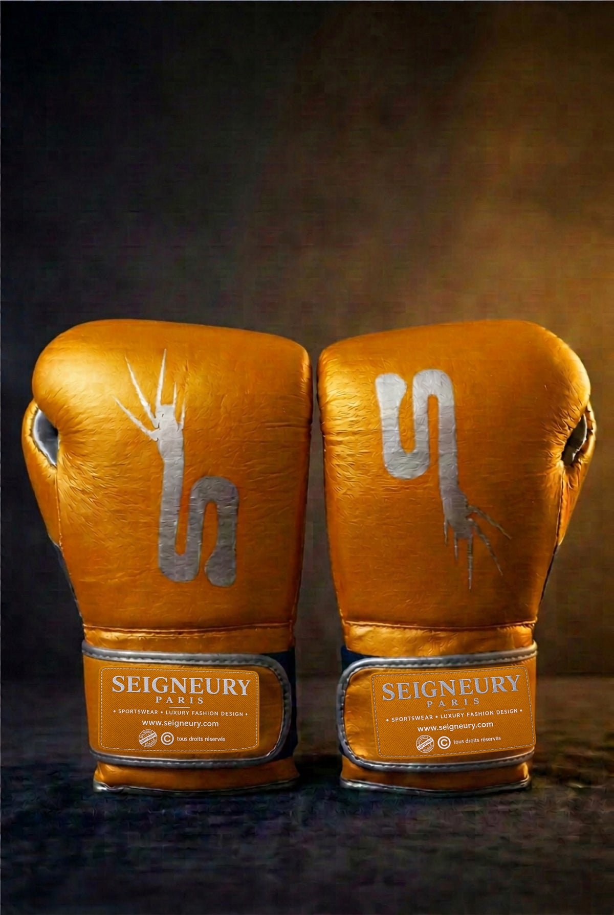 Gants de boxe SEIGNEURY « L’Esprit du Champion » – Signature Argent