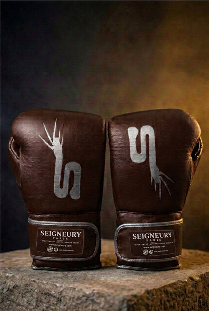 Gants de boxe SEIGNEURY « L’Esprit du Champion » – Signature Argent