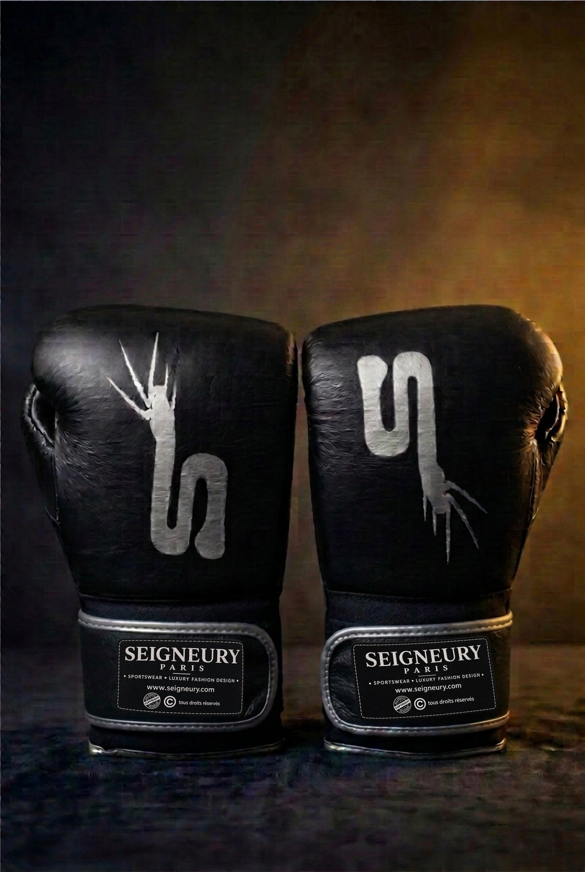 Gants de boxe SEIGNEURY « L’Esprit du Champion » – Signature Argent