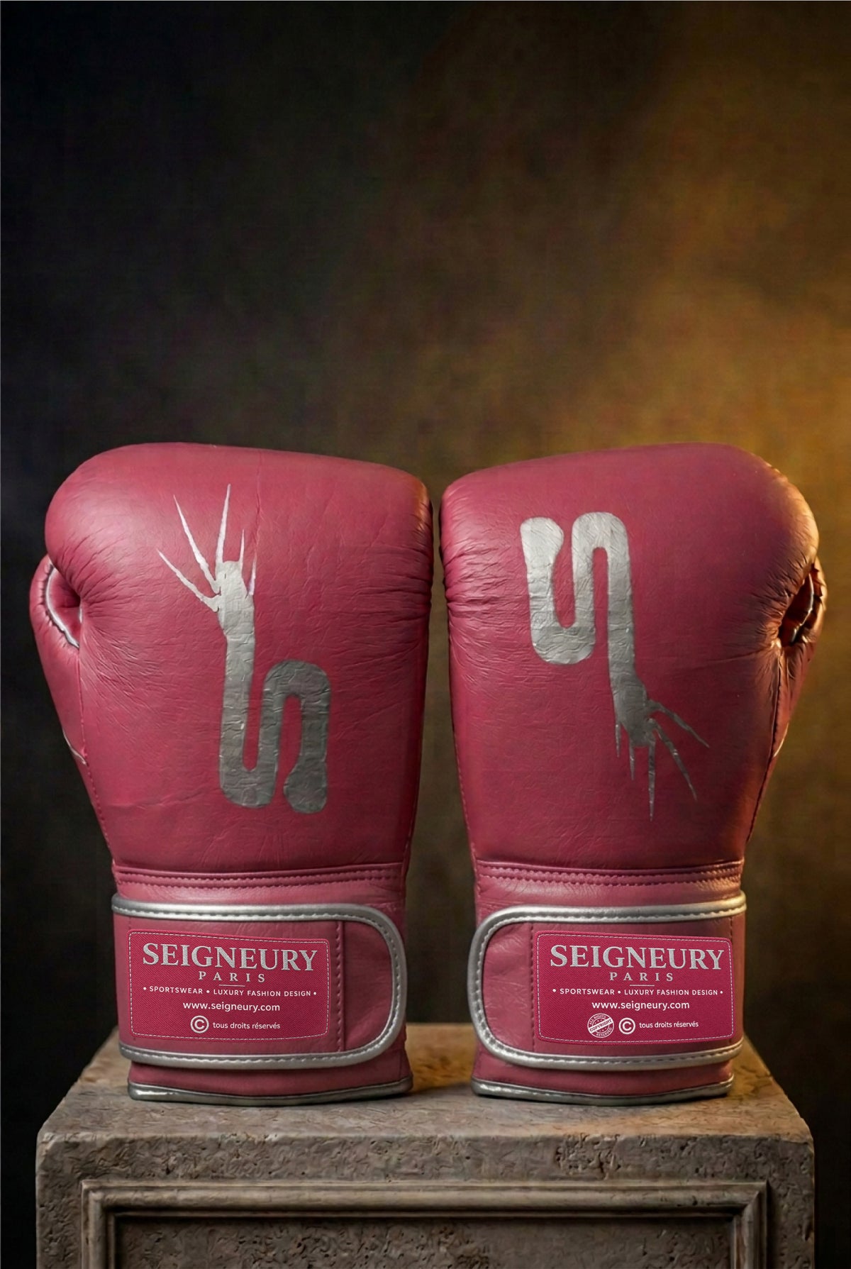 Gants de boxe SEIGNEURY « L’Esprit du Champion » – Signature Argent