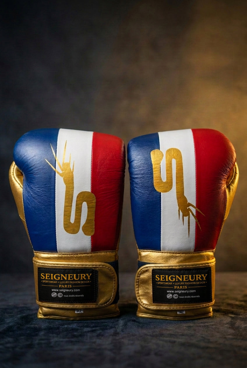 Gants de boxe SEIGNEURY « L’Allure du Champion » – Signature Or Jaune