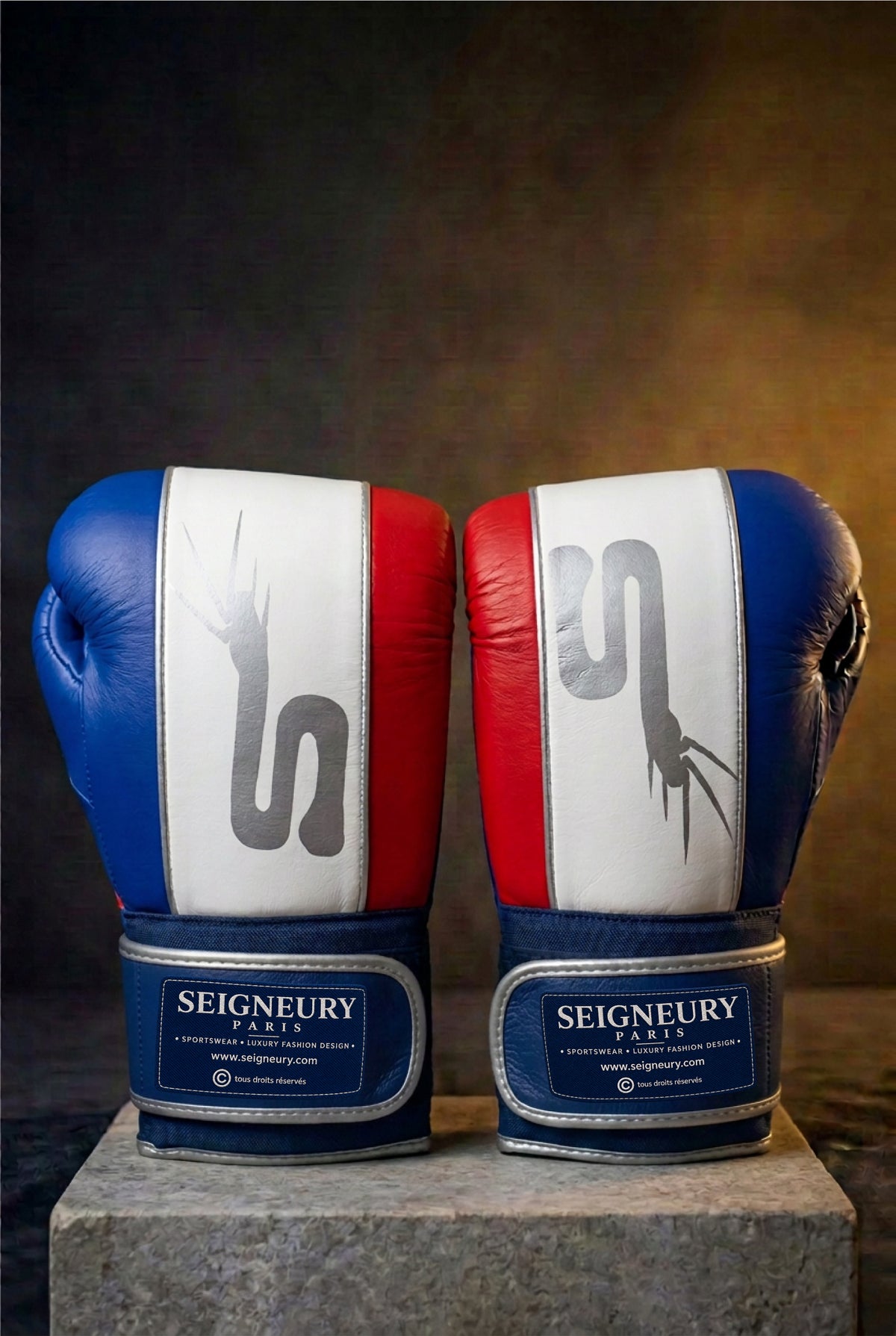 Gants de boxe SEIGNEURY « L’Esprit du Champion » – Signature Argent