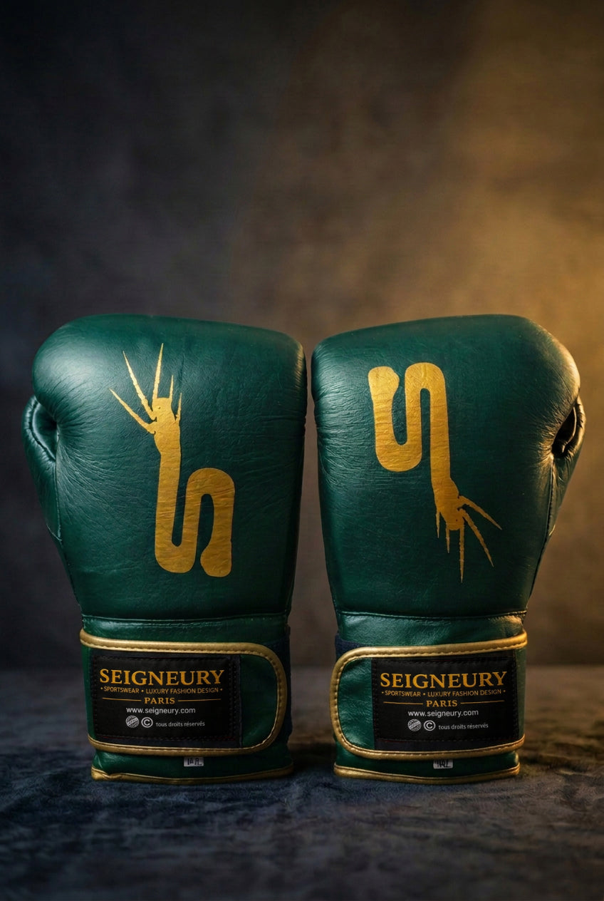 Gants de boxe SEIGNEURY « L’Allure du Champion » – Signature Or Jaune