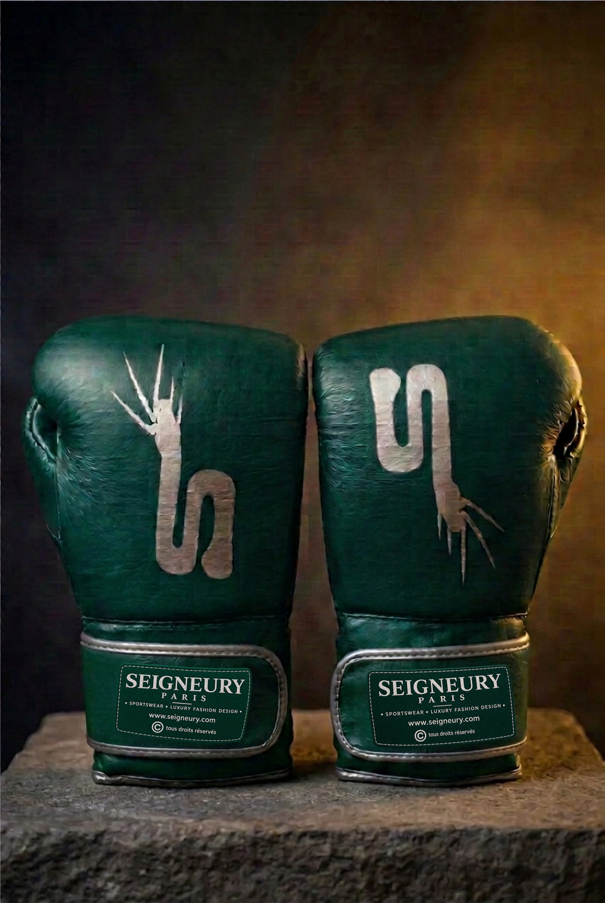 Gants de boxe SEIGNEURY « L’Esprit du Champion » – Signature Argent