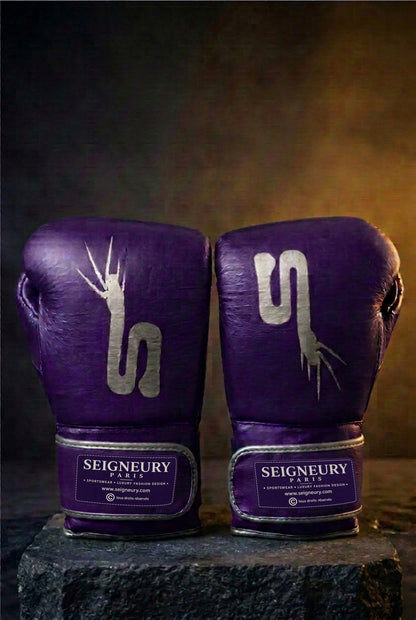 Gants de boxe SEIGNEURY « L’Esprit du Champion » – Signature Argent