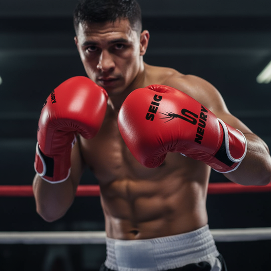 Gros plan sur les gants de boxe Seigneury