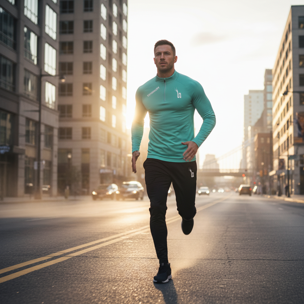 Homme en jogging vert menthe Seigneury