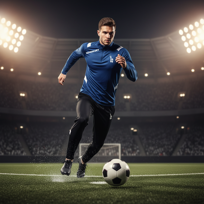 Homme football bleu nuit Seigneury