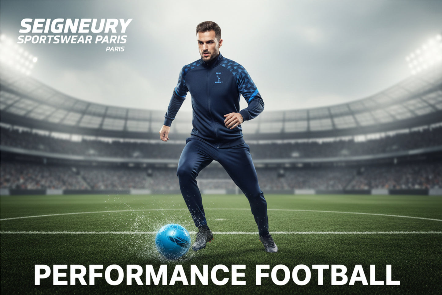 Veste de Sport SEIGNEURY Zippée Polyester – Entraînement & Running