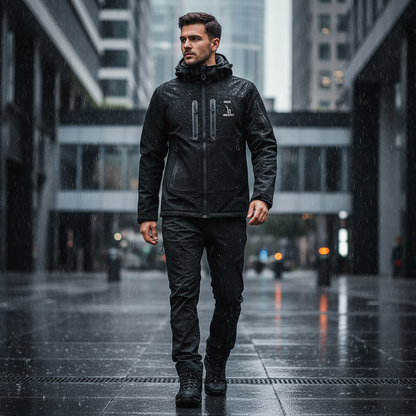Veste Softshell SEIGNEURY noire - Urbain sous la pluie