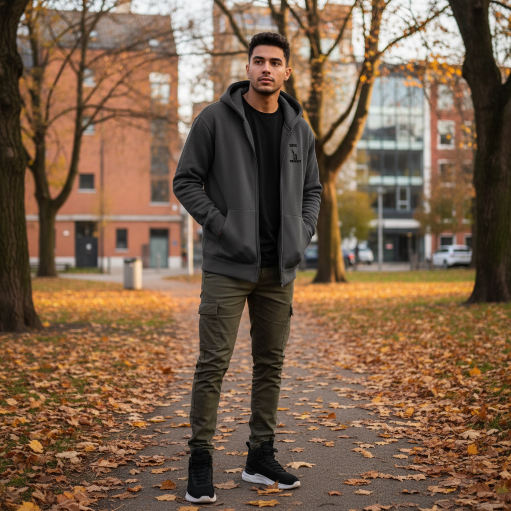 Jeune homme sweat gris