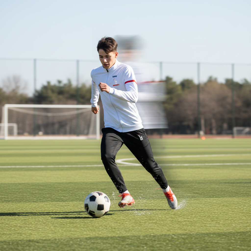 Joueur sprintant - Blanc