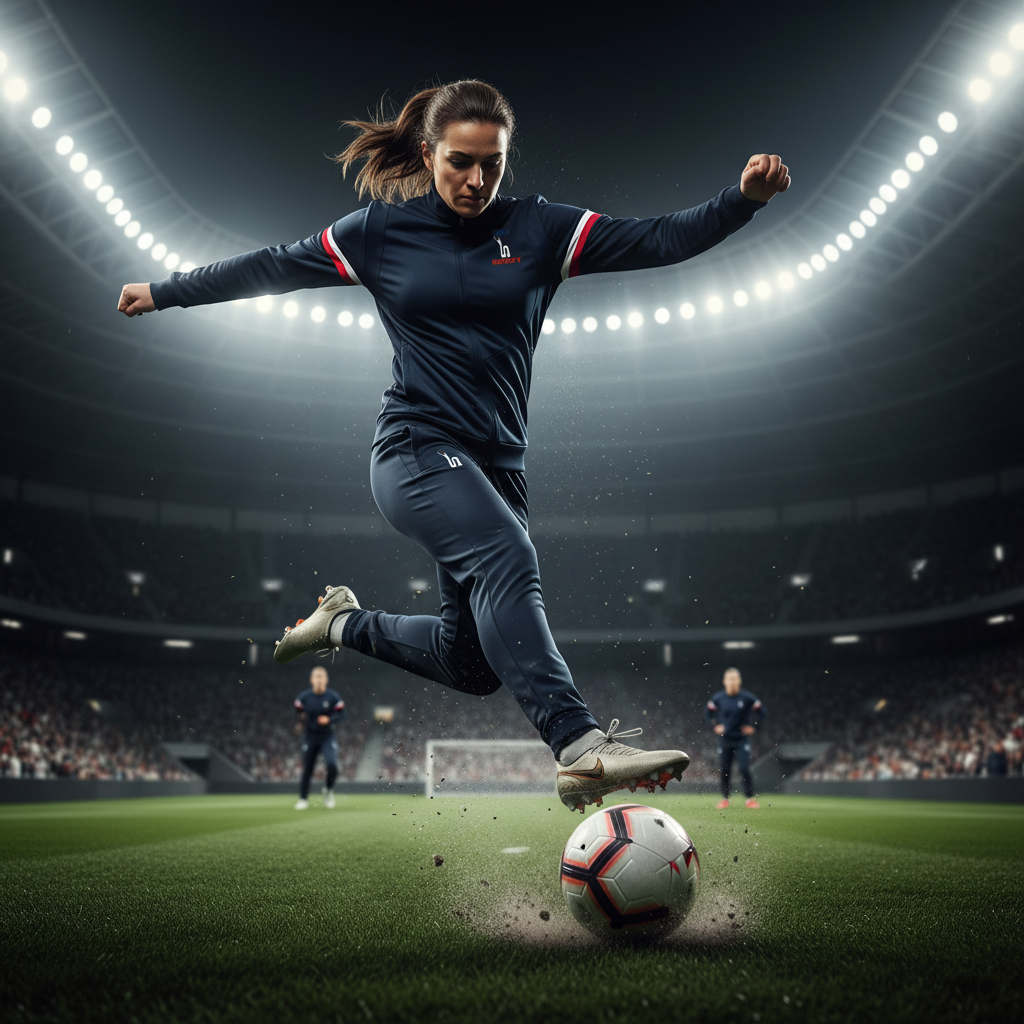 Joueuse frappant - Marine