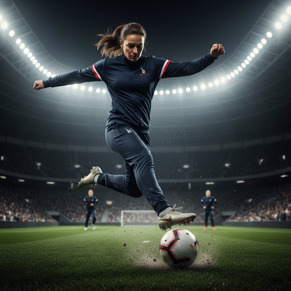 Joueuse frappant - Marine