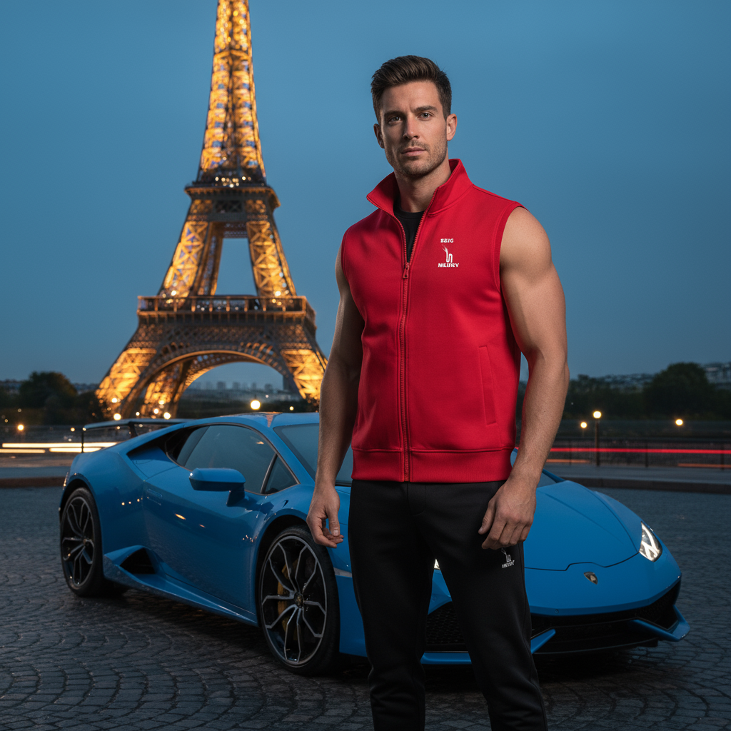Lamborghini Eiffel Tower dusk
