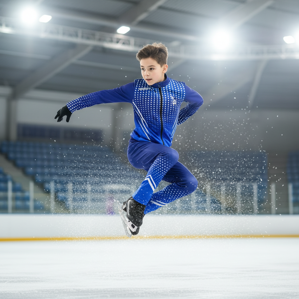 Patineur en saut - Bleu SEIGNEURY