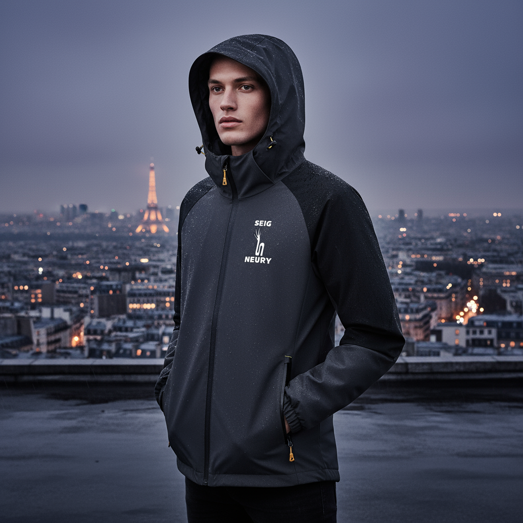 Sweat imperméable noir SEIGNEURY