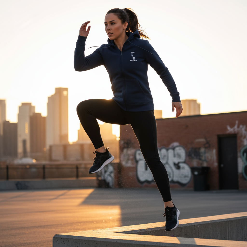 Sweat zippé bleu marine SEIGNEURY