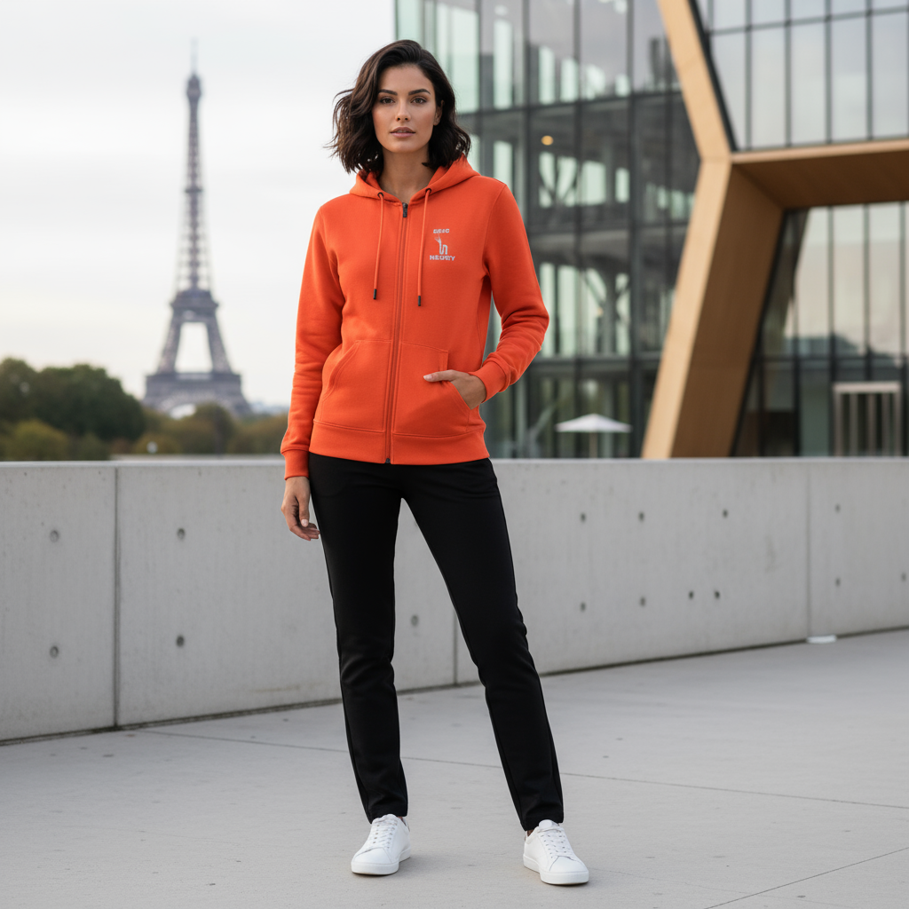 Sweat zippé orange SEIGNEURY