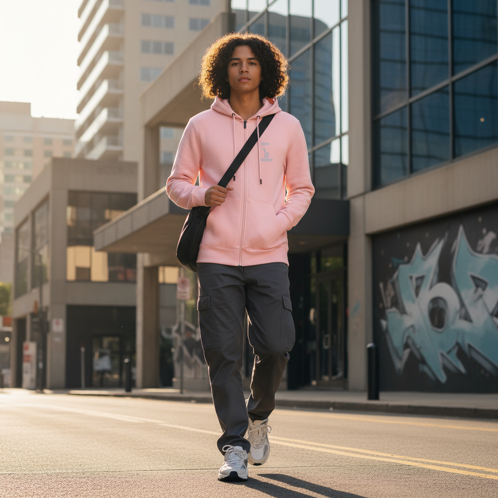 Sweat zippé rose SEIGNEURY